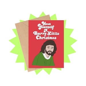 Tarjeta de Navidad de Barry Little, Tarjeta de Navidad de los Bee Gees, Tarjeta de Navidad de los años 70, Tarjeta de Navidad con música de los años 70, Tarjeta de Navidad de la Generación X, Tarjeta de vacaciones con música