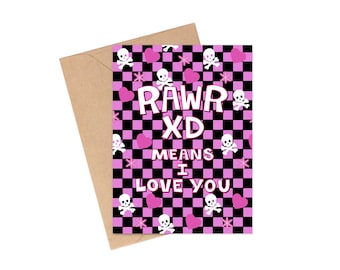 Rawr XD Valentine's Day Card