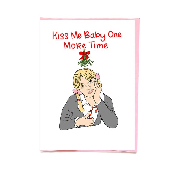 Kiss Me Baby One More Time Card Britney Spears Christmas Card Etsy