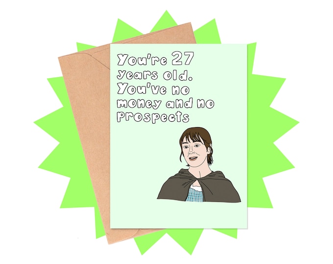 Pride and Prejudice Card, Charlotte, 27th Birthday, 27, Jane Austin