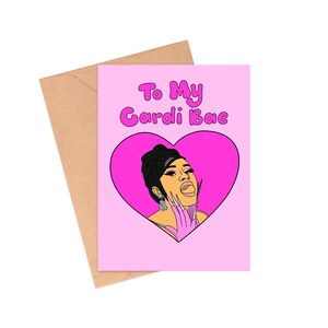 Cardi Bae-valentijnskaart, Cardi B-valentijnskaart, hiphop-valentijnskaart, rap-valentijnskaart, valentijnskaart van Siyo Boutique