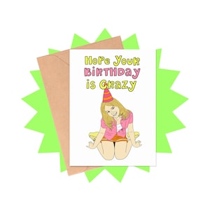 Tarjeta de cumpleaños loca de Britney Spears, tarjeta de cumpleaños pop de los 90, tarjeta de cumpleaños millennial, tarjeta de cumpleaños de los 90, tarjeta de música de los 90 para Siyo Boutique