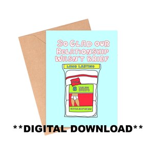 Kurze Beziehung Valentinstagskarte DIGITAL DOWNLOAD, Wortspiel Valentinstagskarte, langfristige Beziehung Valentinstag Karte, sofort verfügbar
