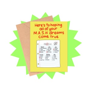 M.A.S.H Geburtstagskarte, 2000er Jahre Geburtstagskarte, Lustige 2000er Jahre Karte, 2000er Jahre Kindergeburtstag, Lustige Geburtstagskarte, 2000er Jahre Nostalgie von Siyo Boutique