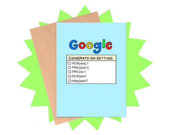 Divertida tarjeta de embarazo de Google: felicitaciones por el nacimiento del bebé