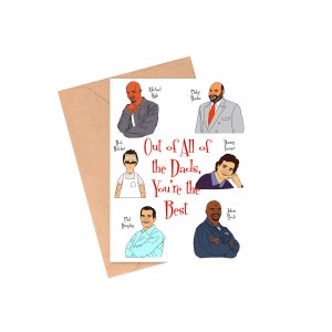 Meilleure carte de télévision pour papa, carte de télévision pour la fête des pères, carte de fête des pères de la culture pop, carte pour papa, carte de papa drôle, carte de fête des pères noire, carte de papa drôle