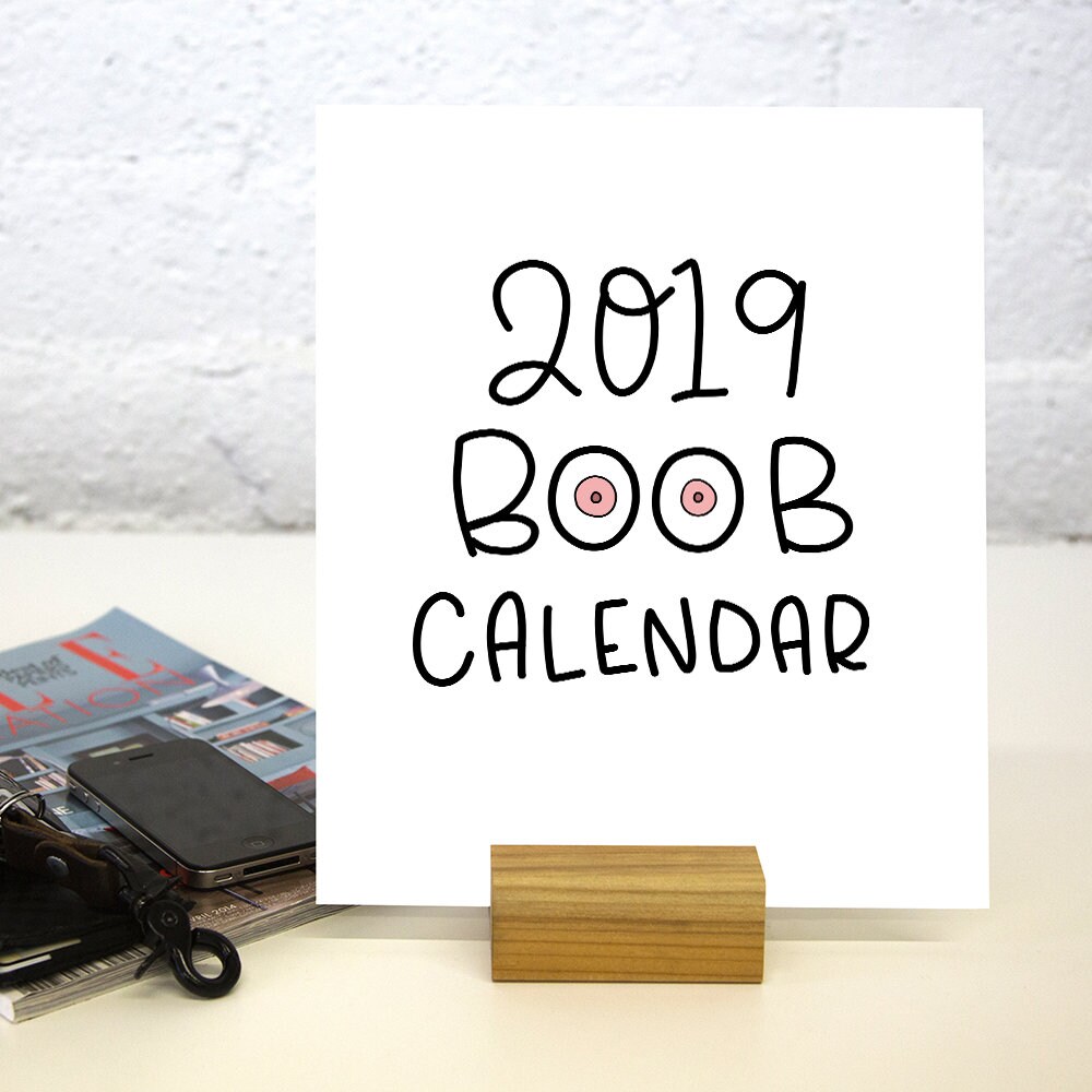 2019 Boob Calendar Funny 2019 Calendar Etsy