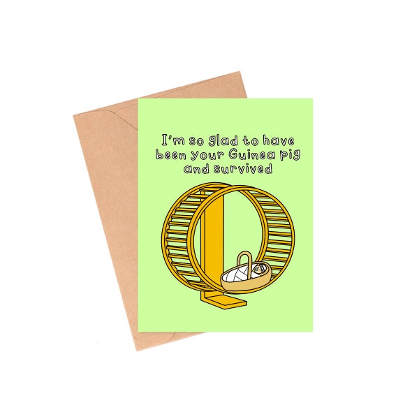 Guinea Pig Child Card, First Child Card, Funny Mothers Day Card, Card for Mom, 2023 Mothers Day Card, Card for Mom, First Born Child Card