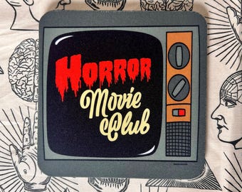 Horror Movie Club Mousepad, Halloween Desk Decor