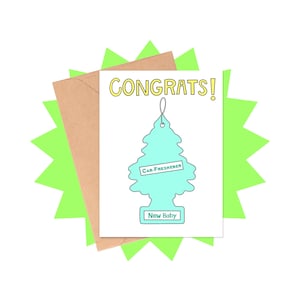 Tarjeta con olor a bebé recién nacido, tarjeta divertida para mamás primerizas, tarjeta para nuevos padres, tarjeta para padres primerizos, tarjeta de felicitaciones para bebés, felicitaciones para bebés recién nacidos, tarjeta para bebés