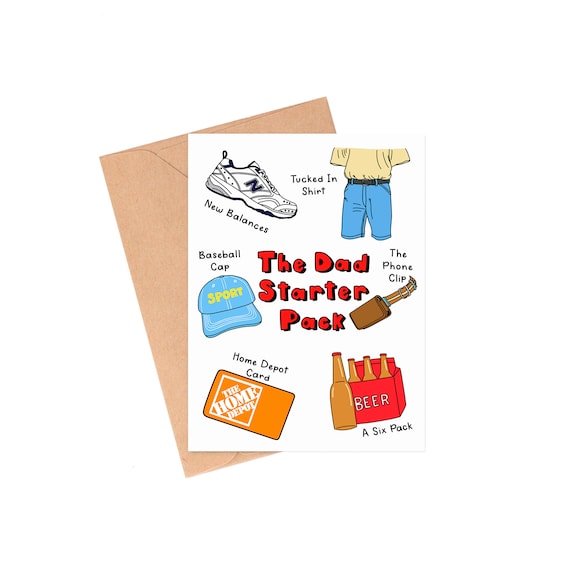 Dad Starter Pack Card Funny Fathers Day Card Dad Fashion -  Sweden