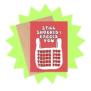 Shocked I Bagged You Valentine's Day Card, Pun Valentines Day Card, Funny Valentines Card, Pun Love Card, Anniversary, 2024 Valentines Card