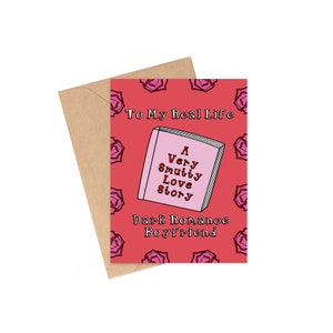 Dark Romance Boyfriend Card, Bookish Valentines Day Card, Book Inspired Valentine, Reader Valentine&#39;s Day Card, Dark Romance Valentines Card