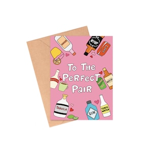 Carte du couple parfait, Carte de couple parfaite, Carte de mariage de félicitations au couple, Carte de mariage alcool, Carte de mariage à boire, Carte de mariage