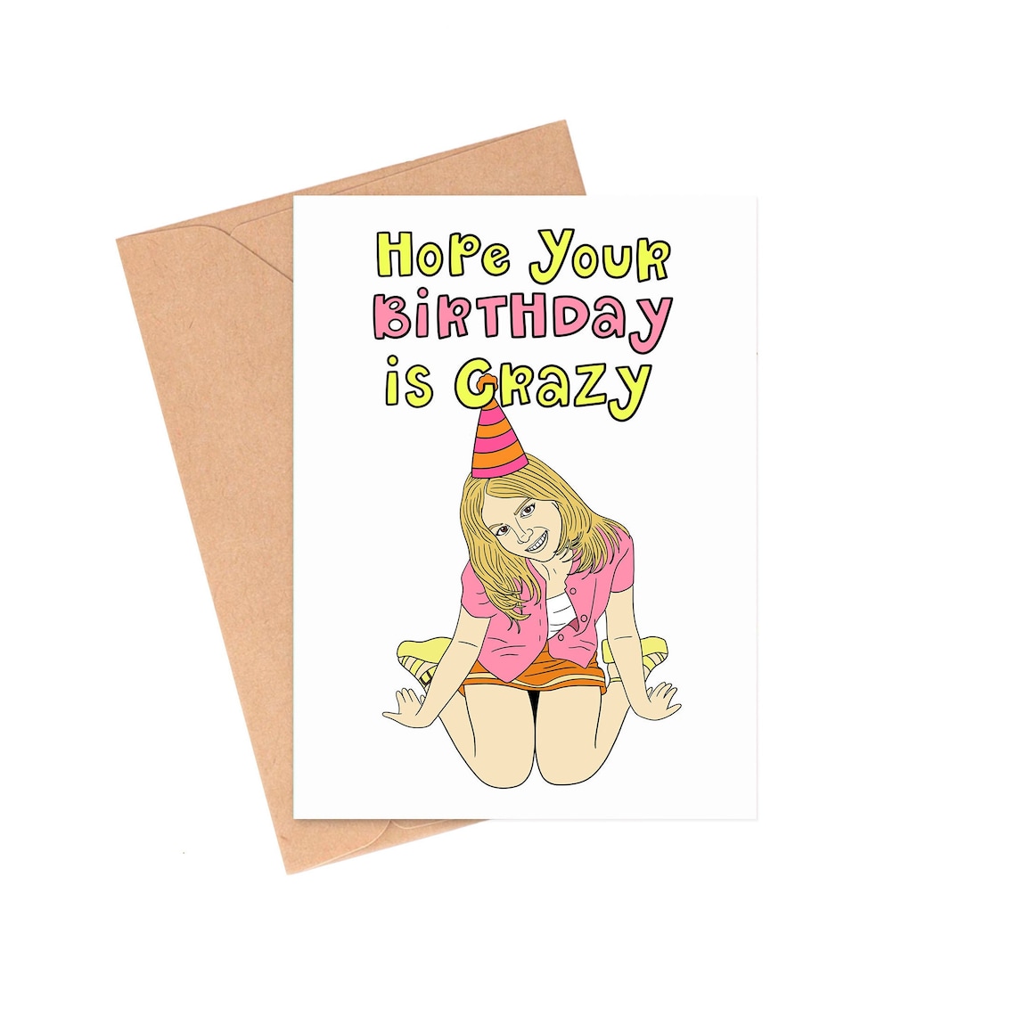 Britney Spears Crazy Birthday Card 90s Pop Birthday Card | Etsy