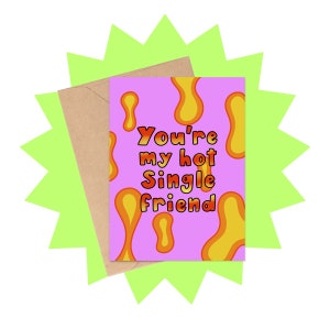 Carte Galentines Meilleur ami simple, Carte ami sexy, Carte Galentines Bff, Carte Saint-Valentin, Carte Galentine célibataire, Carte Saint-Valentin Bff