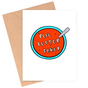 Fausse carte Feel Better, Get Well, Funny Sympathy Card par Siyo Boutique