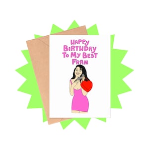 Carte d'anniversaire Fran Fine, carte d'anniversaire de la nounou, carte d'anniversaire du millénaire, carte d'anniversaire pour meilleure amie, carte d'anniversaire pour la boutique Siyo