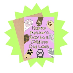 Cartão de Dia das Mães para a Senhora Cachorro Sem Filhos, Cartão Engraçado para o Dia das Mães, Cartão para a Mãe Cachorro, Cartão para a Senhora Cachorro, Cartão para a Mãe Cachorro, Cartão para a Mãe Peluda