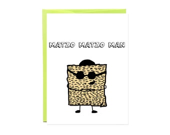 Funny Passover Card, Passover Card, Matzo Card, Jewish Holiday Card, Card for Men, Card for Him, Funny Passover Feast Card, Religious Card