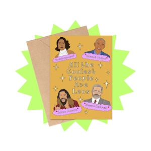 Tarjeta de cumpleaños de celebridades Leo, tarjeta de cumpleaños Leo, tarjeta de cumpleaños del zodíaco, tarjeta de cumpleaños astrológica, tarjeta de cumpleaños para Leo, cumpleaños del signo Leo