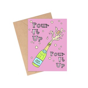 Gießen Sie es auf Galentine's Day Karte, Galentine's Day Karte, Beste Freunde Karte, Lustige Anti-Man-Karte, Lustige BFF Karte, Feministische Karte zum Valentinstag