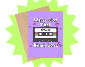 90s R&B Valentine's Day Card, Music Love Card