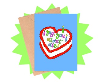 Funny Sarcastic Birthday Card, Dark Humor Birthday