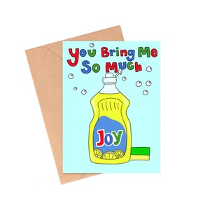 Karta Bring Me Joy, Karta Walentynkowa z Kalambury, Karta Walentynkowa dla Żony, Karta Walentynkowa Gospodyni Domowej, Karta Walentynkowa z Kalambury od Siyo Boutique