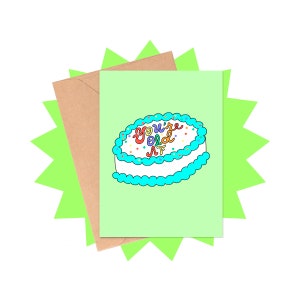Tarjeta de cumpleaños con pastel de AF antiguo, tarjeta de cumpleaños divertida, tarjeta de cumpleaños para adultos, tarjeta divertida para amigos, tarjeta de cumpleaños divertida para hermanas, tarjeta de cumpleaños del milenio