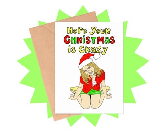 Have A Crazy Christmas Card, Britney Spears Christmas Card, 2000s Christmas Card, 90s Christmas Card, Funny Christmas Card, Pop Christmas