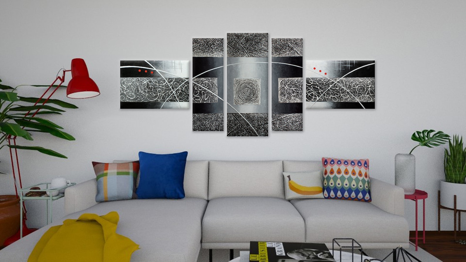 Abstract large wall art printable gorgeous design Bold | Etsy
