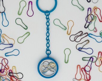 Keychain locket for knitters and crocheters.