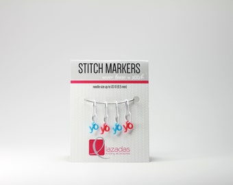 lace stitch markers set - yarn over stitch markers