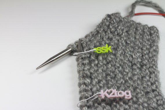 Decrease Stitch Markers K2tog And Ssk Stitch Markers Set