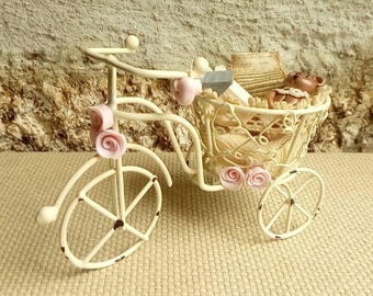 Casa delle bambole, carrozzina, bicicletta, passeggino in miniatura, mobili per la cameretta, scala 1/12, giocattoli in miniatura, culla