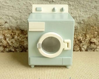Dollhouse washing machine, Miniature Laundry accessories, One inch scale Kitchen Furniture, Shabby Appliances