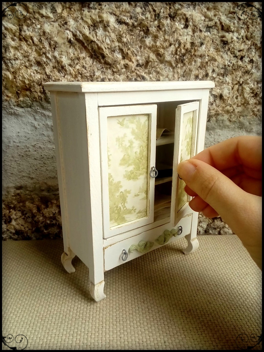 Dollhouse Armoire Dollhouse Miniature Wardrobe Etsy