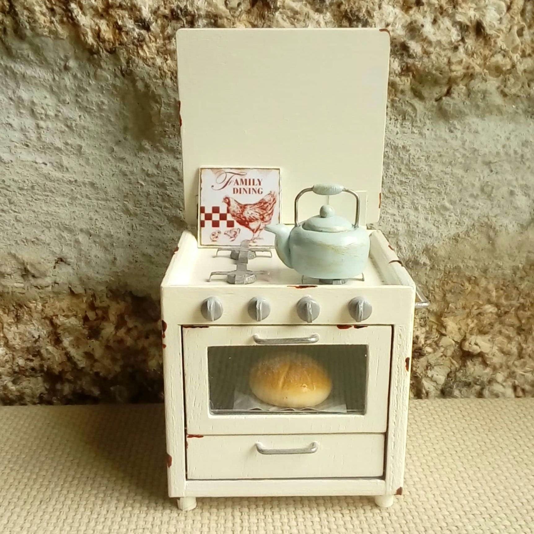 ドールハウスミニチュアストーブレンジヴィンテージ、WoodBurner 