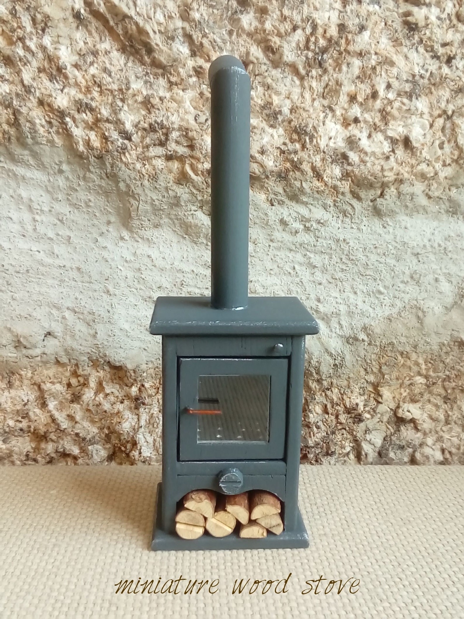 Dollhouse Wood Stove Vintage Miniature Stove Fireplace 112 Etsy