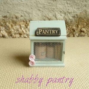 Dollhouse Miniature Pantry Cabinet: 1/12 Scale Kitchen Furniture