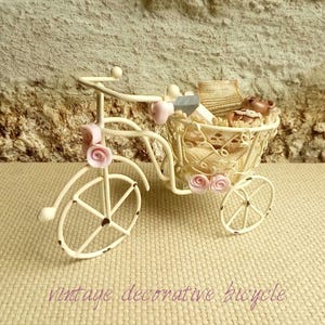 Dollhouse Bicycle Toy: Miniature Pram Stroller, Nursery Decor