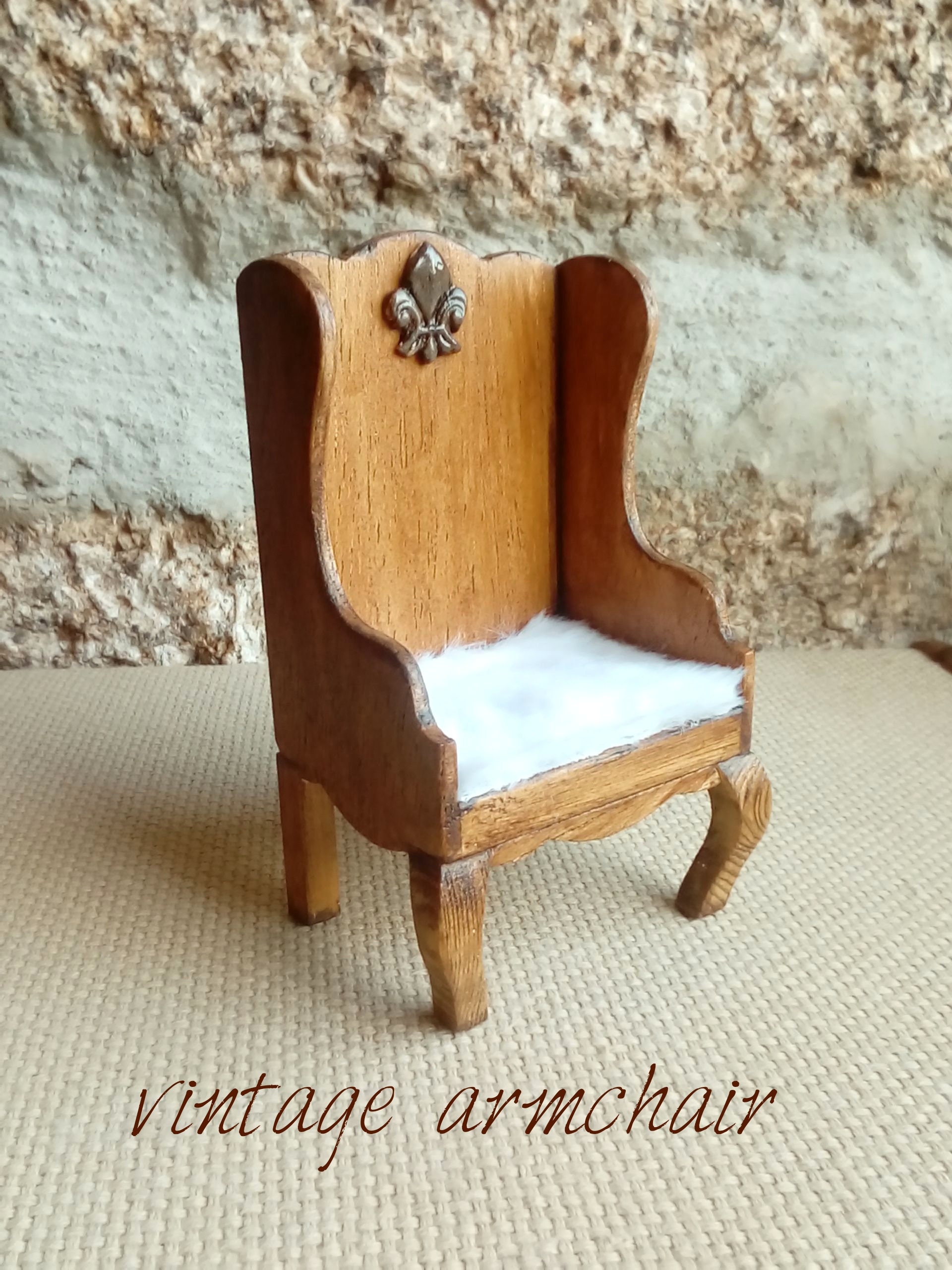 Sofá silla miniatura Sillón de casa de muñecas Sofá en mal | Etsy