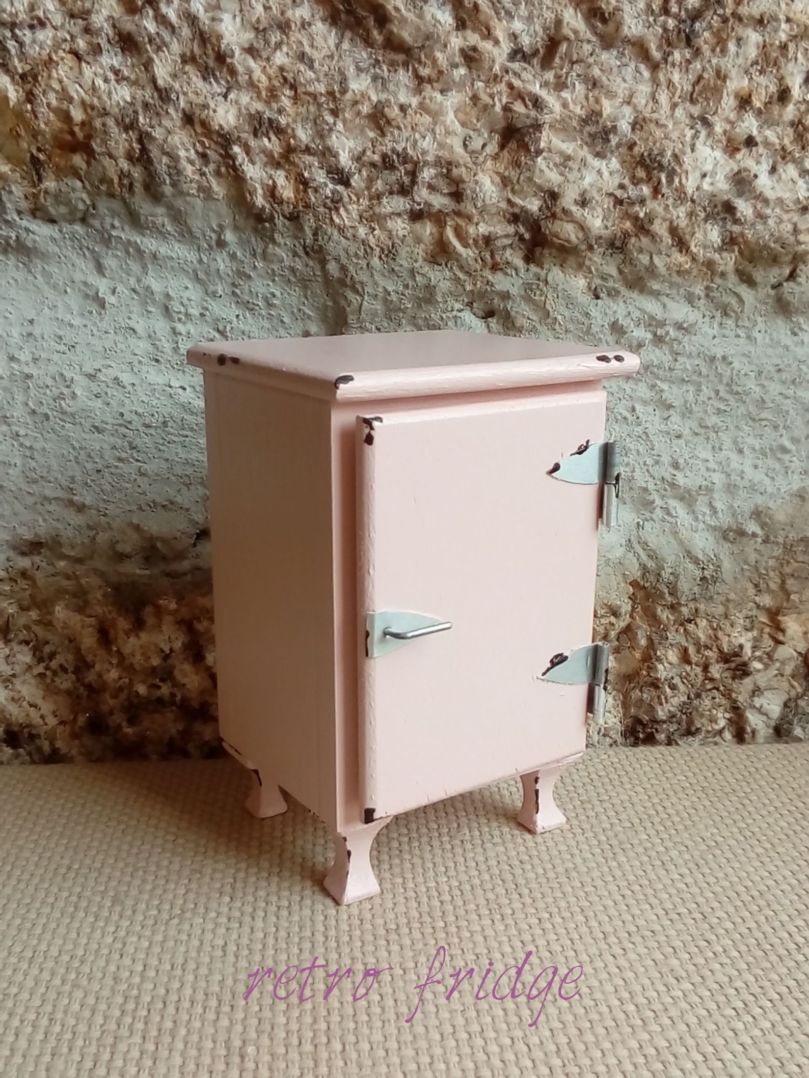 Dollhouse Miniature Fridge Vintage Ice Box Dollhouse Kitchen Etsy