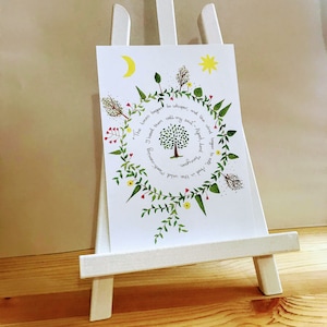 Stampa di pittura ad acquerello ispirata alla poesia ispirata allo Shaker