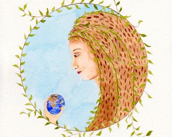 Earth Mother - Original Watercolour Painting