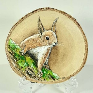 Rode eekhoorn schilderij op hout