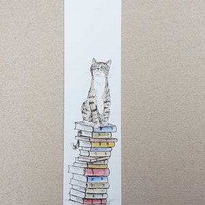 Cats on Books Bookmark, Tabby, Black, Black and White, Ginger and White, Ginger, White, Tabby and White Tabby and White 2