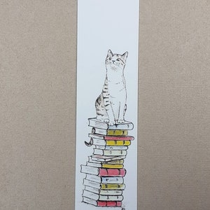 Cats on Books Bookmark, Tabby, Black, Black and White, Ginger and White, Ginger, White, Tabby and White Tabby and White 1