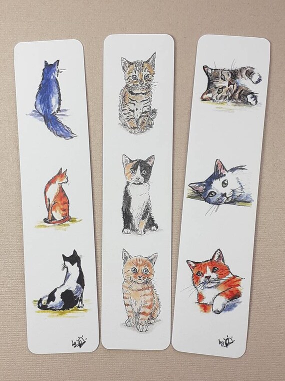 cats bookmark etsy australia